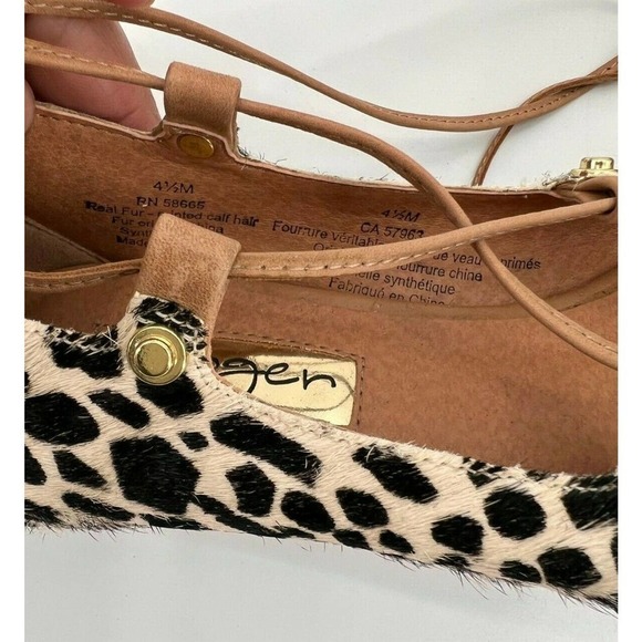Halogen Womens Size 4.5M Owen Genuine Cheetah Calf Hair Pointy Toe Ghillie Flats - Picture 5 of 5